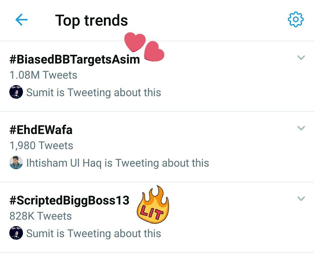 HKuniversee's tweet image. #BiasedBBTargetsAsim with 1M+  tweets
 #ScriptedBigBoss13 with 828k+ tweets 
Yeahhhhhhhhhh!!!...

 #BB13 #BiggBoss13 #AsimRiaz #Asim #WeekendKaVaarWithSalmanKhan