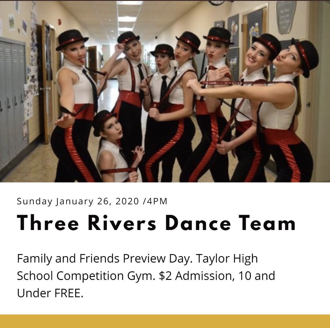 LarryHerges's tweet image. Come out and SUPPORT the Three Rivers Dance Team.  TODAY. 4PM.  Amazing talent and the BEST DANCE TEAM EVER!!