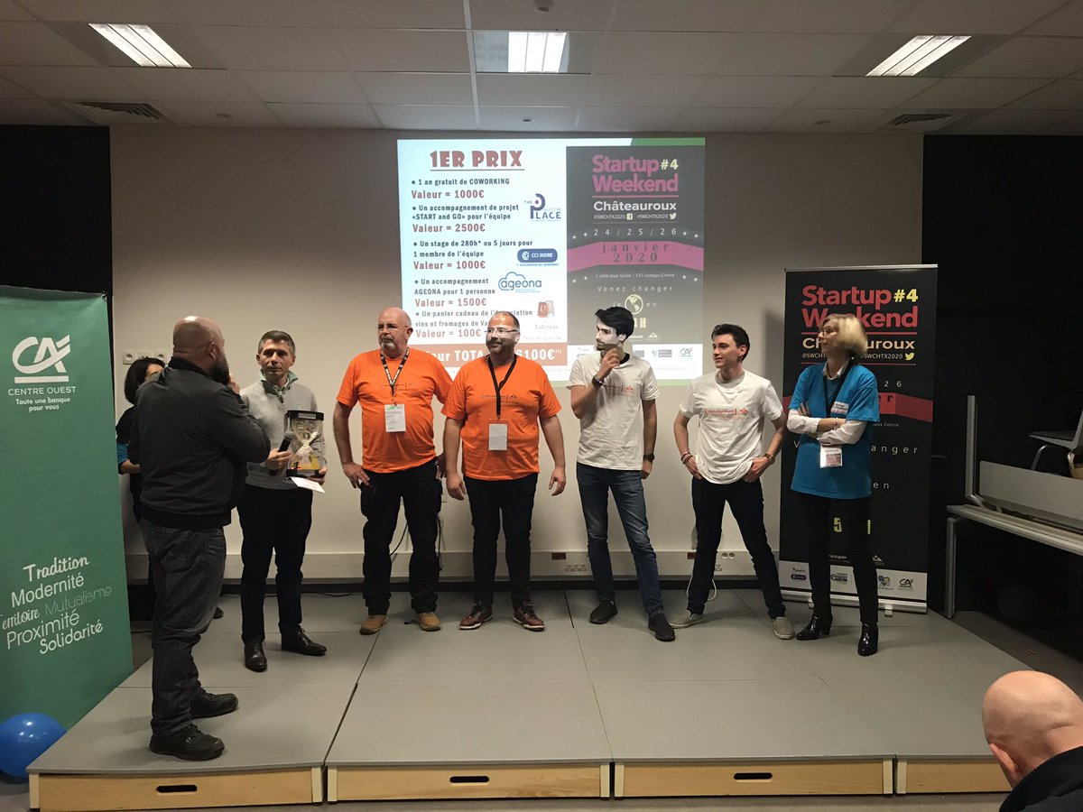 cci_indre's tweet photo. By berry 1er Prix du #StartupWeekend de #Châteauroux #SWChtx2020 #Entrepreneuriat #Innovation #CitéDuNumérique #Indre #HTD2020 https://t.co/ADeTQg1Fjq