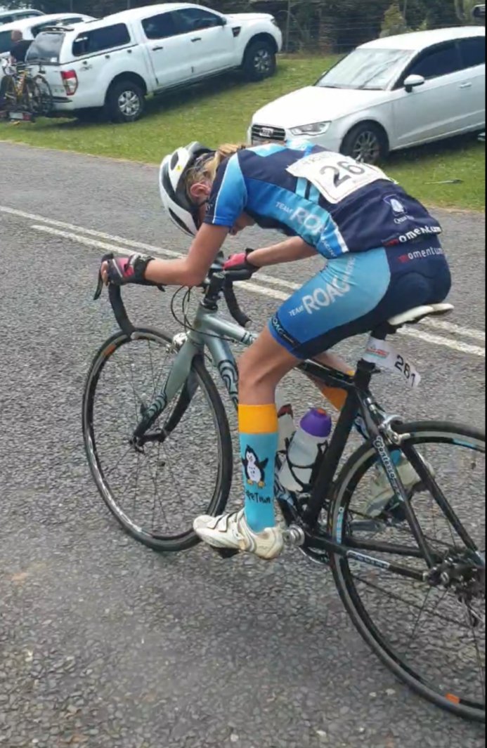 ChloAllison1's tweet photo. Sprint finish with Madi Bateson today at @KZNCycling Road Champs. Well done on a great race my friend! 😃😊 It was fun working together out there. Looking forward to racing SA's together later this year.
@TeamRoagRacing 
@AbsMotionZA 
@RacedaySports https://t.co/JBaMUhK8c3
