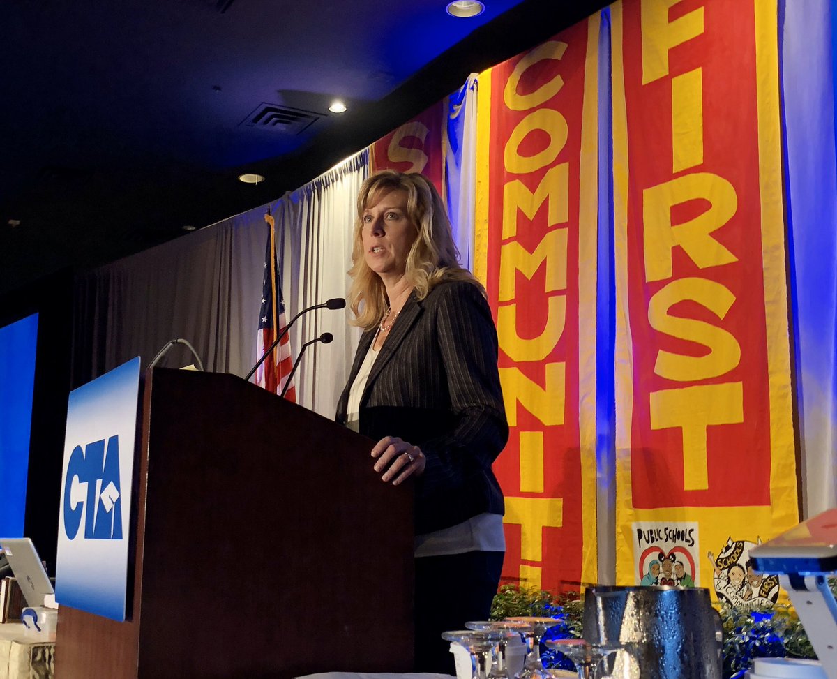 WeAreCTA's tweet photo. #CTAStateCouncil honors Assembly members @AsmPatODonnell and @AsmChristySmith as the 2020 California Friends of Education. 

Heartfelt gratitude to both these leaders for their tireless work in support of neighborhood public schools and all students. 🙌 https://t.co/K3cN55M4ow