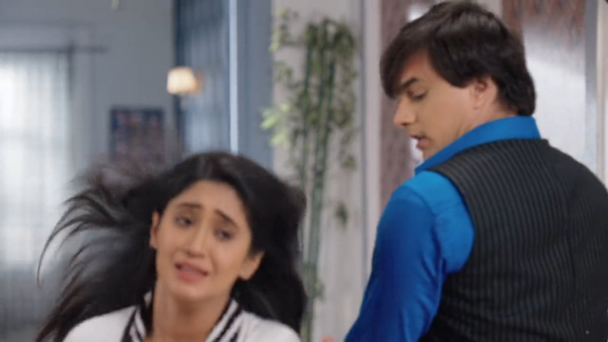 His arms slowly fall back by his side as the look of despair on her face comes as a reminder that these dreams may be too risky to dream.Yet, the dreamer in him refuses to give up. As determination shines thru his eyes, the beginnings of a smile light up his face. #yrkkh  #kaira