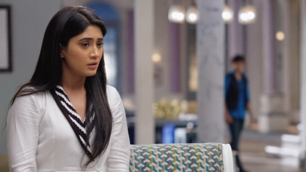 When you can sense each other's presence from a mile apart, you don't need eyes to see the love of your life approaching from behind you.Naira senses him near even before she sees him. She's getting butterflies in her belly yet is simultaneously torn up by guilt. #yrkkh  #kaira