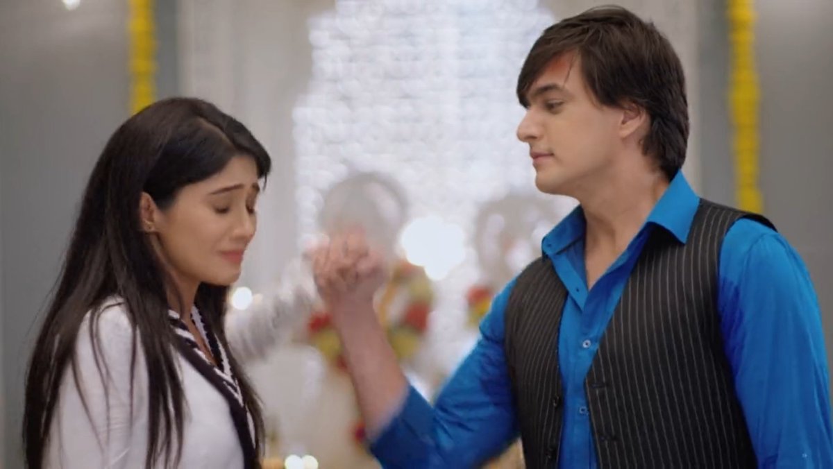 Steeling her heart for what she must do, she finally jerks her hand out of his strong grip, running away from the place where she's come to believe that their dreams will never come true.But she's underestimating her Mendak's determination to make them 1 again. #yrkkh  #kaira