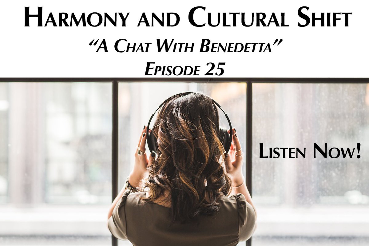 How do we stay in harmony in an environment that is not harmonious? On episode 25 of "A Chat With Benedetta," we spoke about the changing cultural landscape of wellness and mindfulness, and what that means for our emotional wellbeing. Listen in! ss1.us/a/FaVi37R5