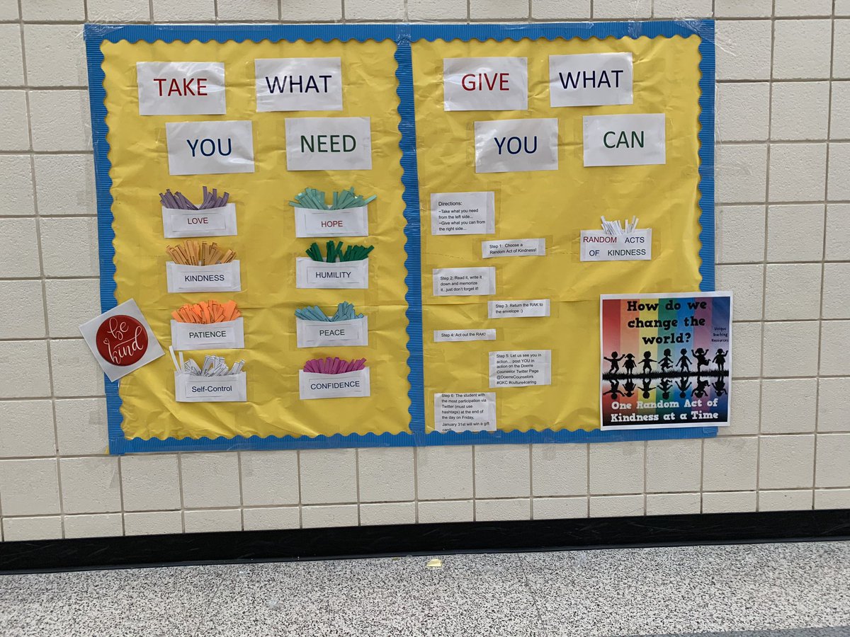doerrecounselor's tweet photo. Tomorrow starts The Great Kindness Challenge. School &amp; family challenges will be posted via Pride, Schoology and Twitter! We also have a display in the main hallway! Post your challenges and use the following hashtags #GKC @KleinISD  @DoerreKISD #culture4caring @doerrecounselor https://t.co/MQkYRI0Sas