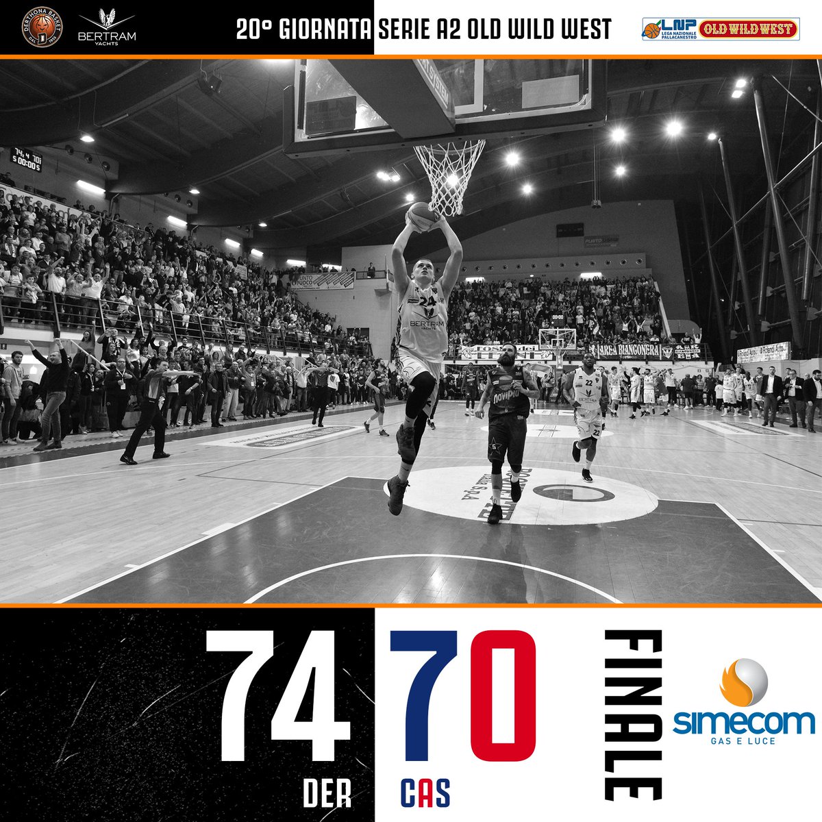 DerthonaBasket's tweet photo. ⌛ 🅵🅸🅽🅰🅻🅴 al PalaOltrepò!!
🏳#DERTHONAWINS 
🏀 #DerthonaCasale 74-70
🇮🇹 @LNPSOCIAL 
🏆 20° giornata Serie A2 Old Wild West 
💡Match Sponsor Simecom

 #bertramderthona |#goderthona | #LNP | #LaNostraPassione | #giornatabianconera | #derbytime | #simecom | #simecomday https://t.co/xdnjlFv5t8