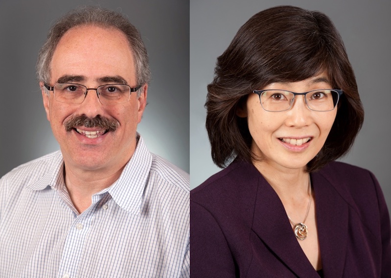 Leonard Zon, MD, and Akiko Shimamura, MD, PhD (Katherine C. Cohen / Boston Children’s Hospital)