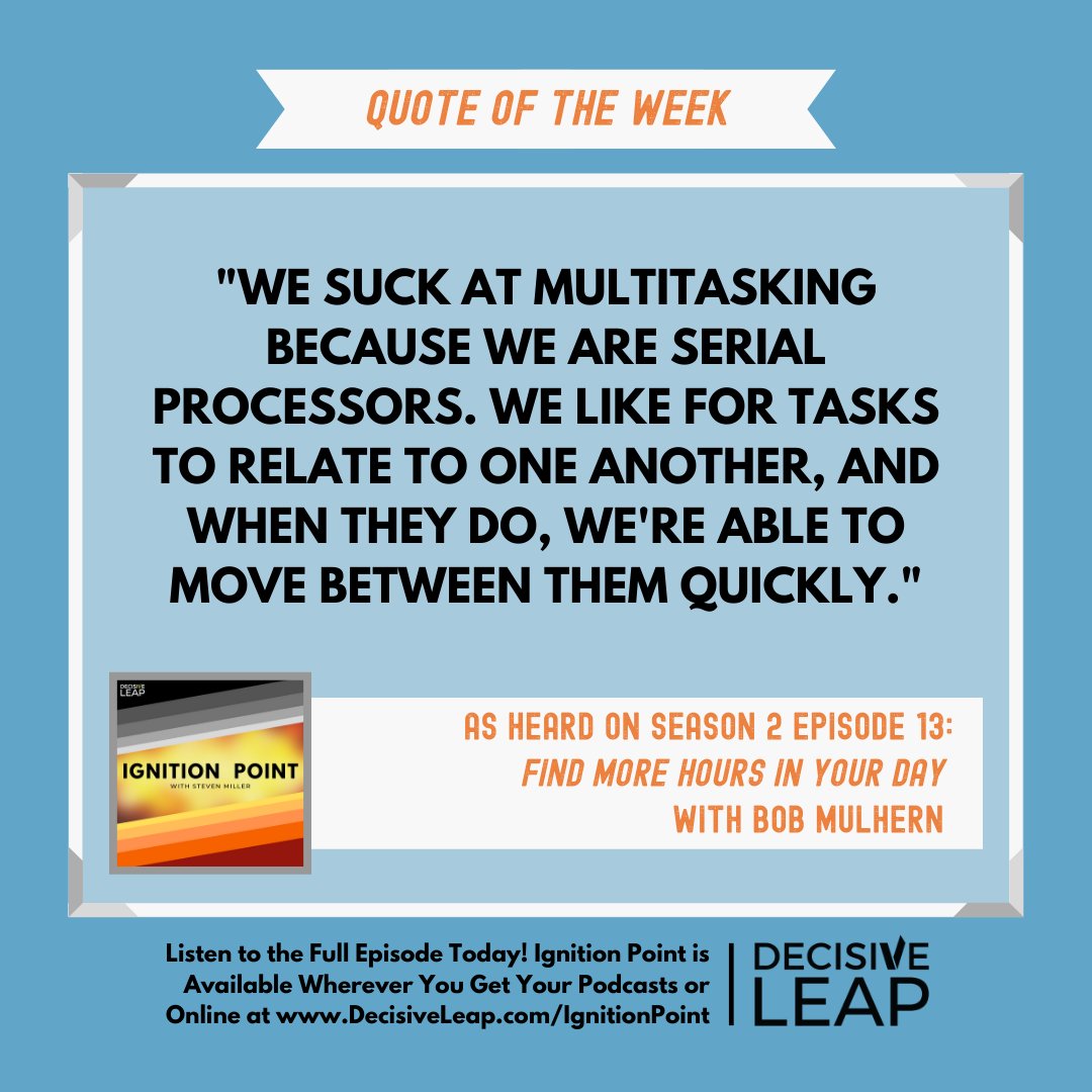 SteveMiller's tweet image. If you need to make more #effective and #efficient use of your time, listen to this week’s #IgnitionPoint featuring Bob Mulhern from @Colliers_AZ and learn how you can #freeup 100+ Hours! 🚀 Available everywhere you get your #podcasts and #online at bit.ly/S2E13-MoreTime