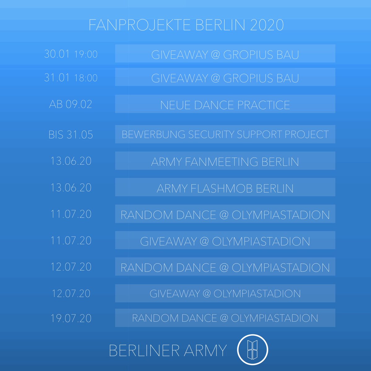 BerlinerArmy's tweet photo. ARE! YOU! READY???? #BTSTOUR2020 #BTSARMY #BTSIsComing #btsinberlin @BTS_twt @ArmyAllied @ProtectionArmy @allforarmy https://t.co/moF5jWLGkB