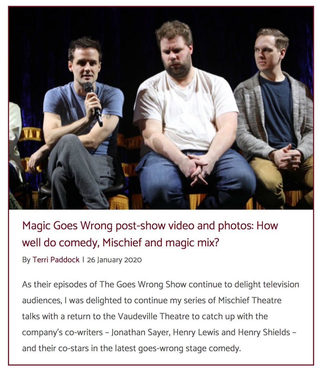 TerriPaddock's tweet photo. ...As well as this week's #MischiefTalks event to @magicgoeswrong. How well do @mischiefcomedy, #magic & #comedy mix? Quite well, as it happens. π©π€£ποΈ
π https://t.co/Q3Bud24IDT https://t.co/pj0QvVUAGC