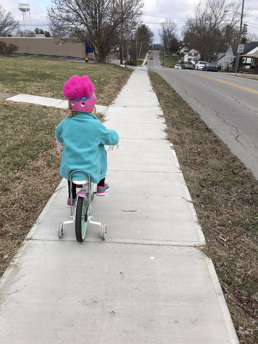 FCSSuper's tweet photo. My walking buddy - Georgia riding her bike! I love the helmet! #FITSupts #FITStudents #FITTeachers #FITLeaders #FitnessEDU https://t.co/R0GvRCMOyW