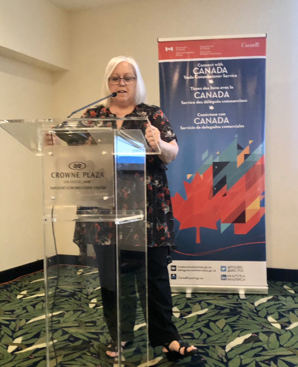 Senior Trade Commissioner <a href="/CanEmbCRHNNI/">Canada in Costa Rica, Honduras and Nicaragua</a> Tammy Ames, welcome delegates to the Canadian Luncheon at #PAMEC2020.
<a href="/PAMECEnergy/">PAMEC.Energy Association</a> @adoqueva