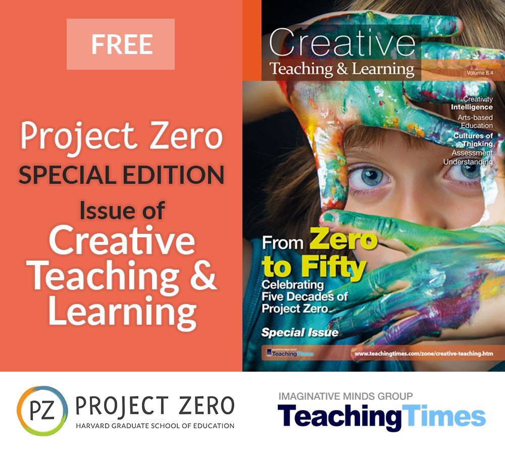DianeKashin1's tweet photo. Creative Teaching &amp; Learning special issue featuring Project Zero  Download your free copy here https://t.co/vrC71Xy5Ke #ReggioPLC https://t.co/NO8P2k8m5Y