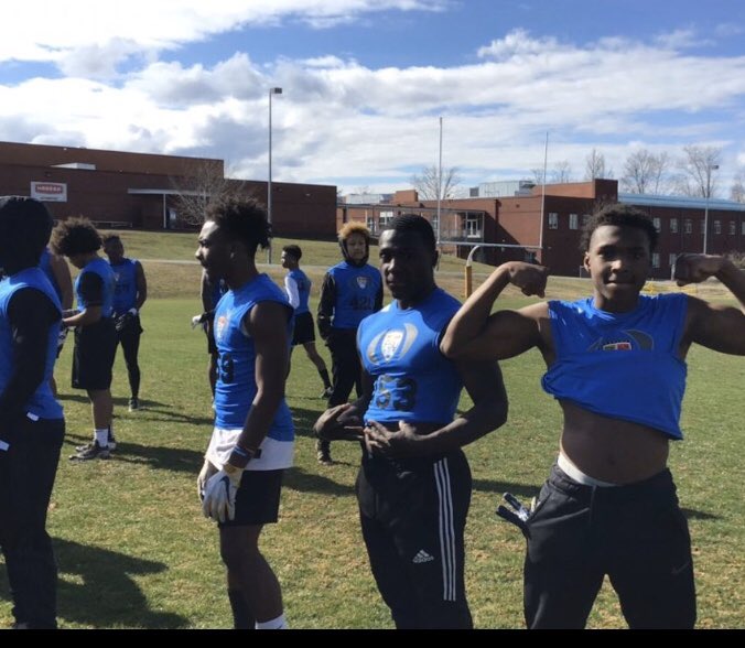 JaheidBurton's tweet photo. Had a good 7v7 pre season tournament yesterday. Our defense looking a lil scary tho we had about 9 picks yesterday @J_A_izWho_I_B  been getting us right @Arkese_ @tyreon_porter @joshua_vaughn11  @eliteclassmen https://t.co/Bcyhnq9mEa