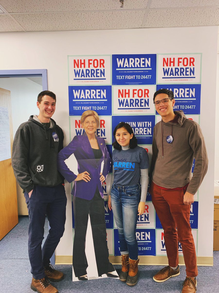 BUforWarren's tweet photo. Great day to canvass, even better day to talk about @elizabethwarren’s climate change plan with NH voters 🌞🌎🌈📋 #FITN #16days https://t.co/vMfl5L1Yp7