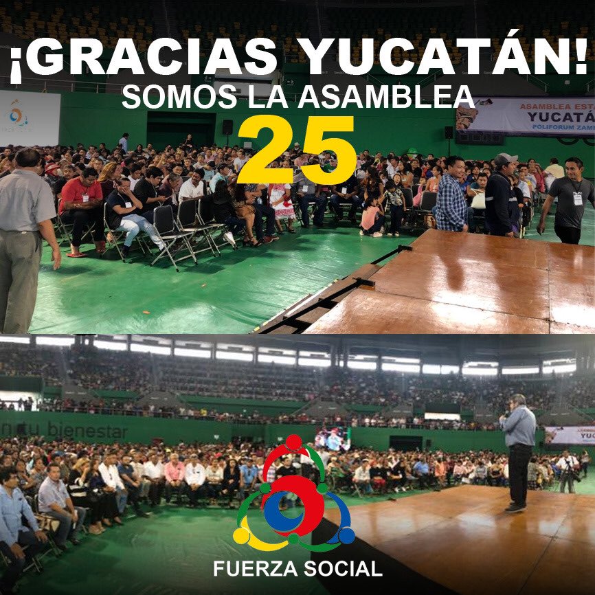 Gracias Yucatán!!! Vamos por MÁS... #FuerzaSocialPorMexico #PorLaUnidadNacional #SomosMuchosSeremosMAS