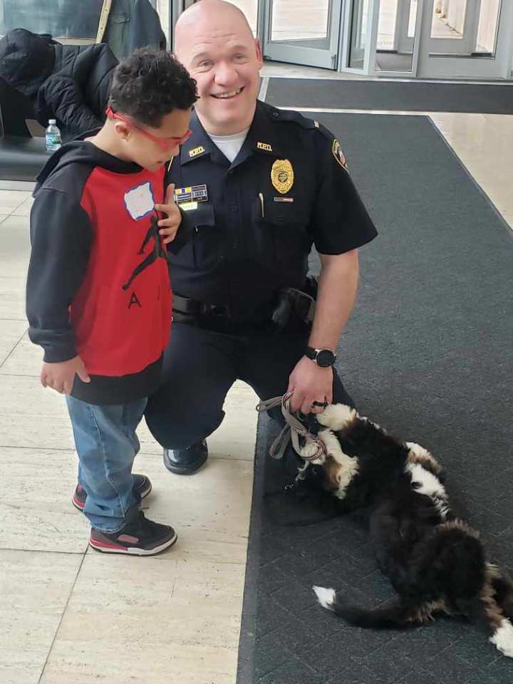 marion_police's tweet photo. We had a wonderful day with our friends @DSACO_CBus who visited to learn more about MPD and the role we play in our community. Thanks to Caitlyn for setting up such a great day of positive interaction with new friends! #K9Chip was a hit with our visitors. #MPACT https://t.co/rLq9FfKDi8
