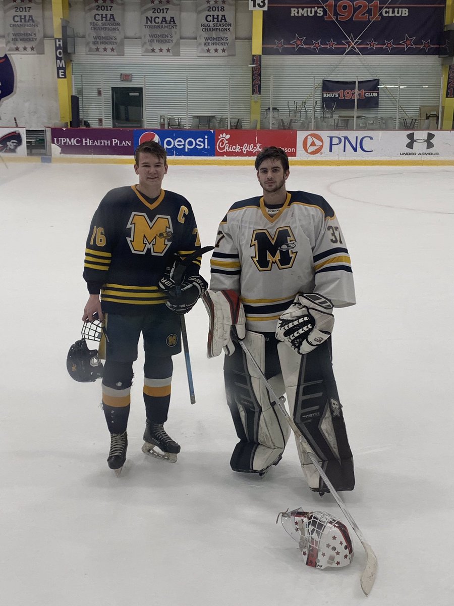 _Mars_Hockey's tweet photo. Seniors Hudson Finn and Danny Mitchell represented Mars in today’s PIHL AA All-Star Game. #PlanetProud https://t.co/WIckg822pV