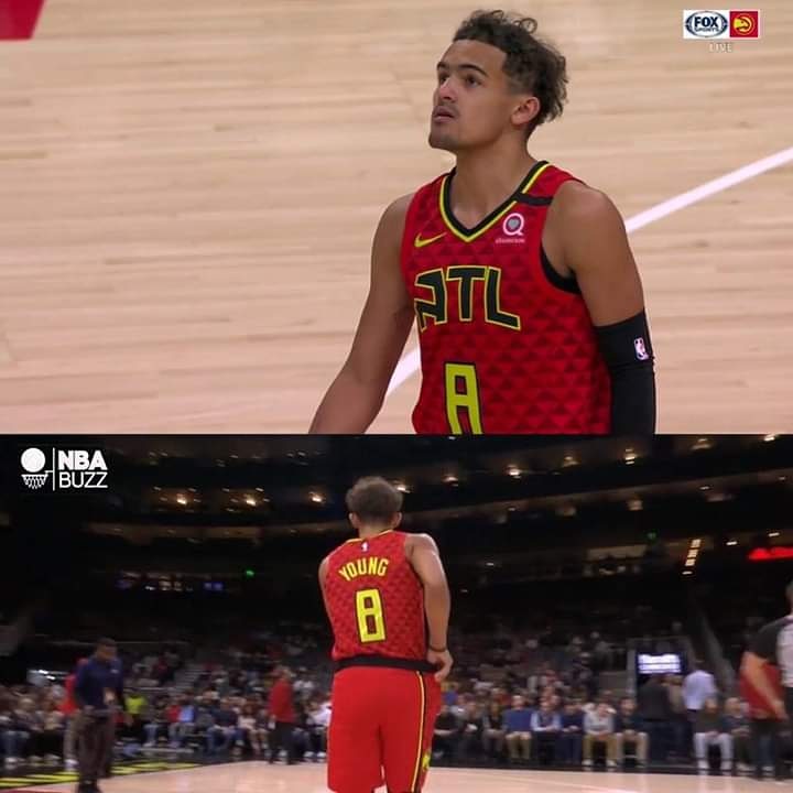 RockyTopFan8's tweet photo. @TheTraeYoung honoring our boy @kobebryant prior to switching to his #11. #TraeYoung #TrueToAtlanta #NBA #NBATwitter #NBATwitterLive #RIPMamba #RIPBlackMamba #RIPKB24 #RIPKobe #RIPKobeBryant #LakeShow @Lakers @ATLHawks @HawksOnFSSE #FSHawks #HawksLIVE #HawksHustle https://t.co/5ibl1U3fRd