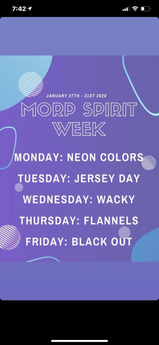 GVHS_StuCo's tweet photo. It’s MORP spirit week!! Dress up this week for MORP. Get excited MORP is back!!! https://t.co/DoLwyCOyMN