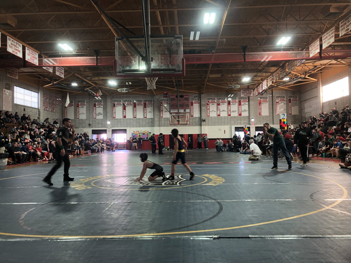 TimVesey's tweet photo. The @RIPCOA2016 Middle School Futures wrestling tournament was held today.  Great job by some up and coming young wrestlers! Thank you to @CoventryOakers senior @gabby_brzoza for her beautiful singing of our National Anthem. https://t.co/Kzxi1uardS