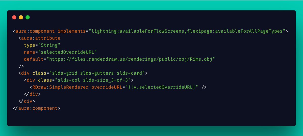 Adding a full interactive 3D rendering to your #Salesforce app takes a single line of code once you download <a href="/RenderDraw/">RenderDraw</a>