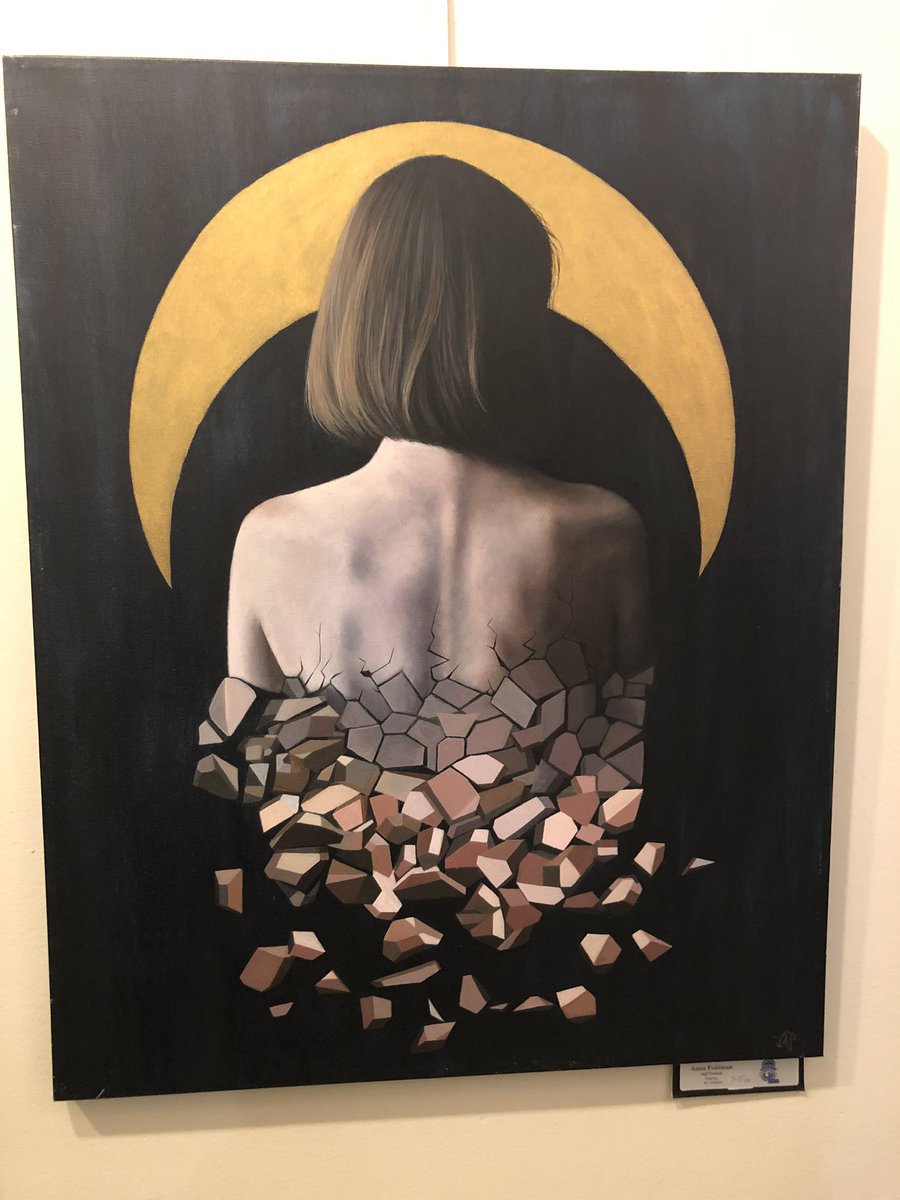 OLHSart's tweet photo. 3 more amazing pieces at the Delaware Arts Castle that all places! Congrats Anna, Preston & Madison... Liberty swept the painting category! #OLHSart @OlentangySD #BobRossGotNothingOnLiberty https://t.co/MsMC5ae5D8