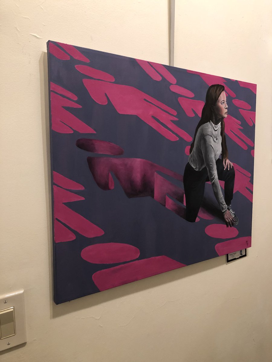 OLHSart's tweet photo. 3 more amazing pieces at the Delaware Arts Castle that all places! Congrats Anna, Preston & Madison... Liberty swept the painting category! #OLHSart @OlentangySD #BobRossGotNothingOnLiberty https://t.co/MsMC5ae5D8