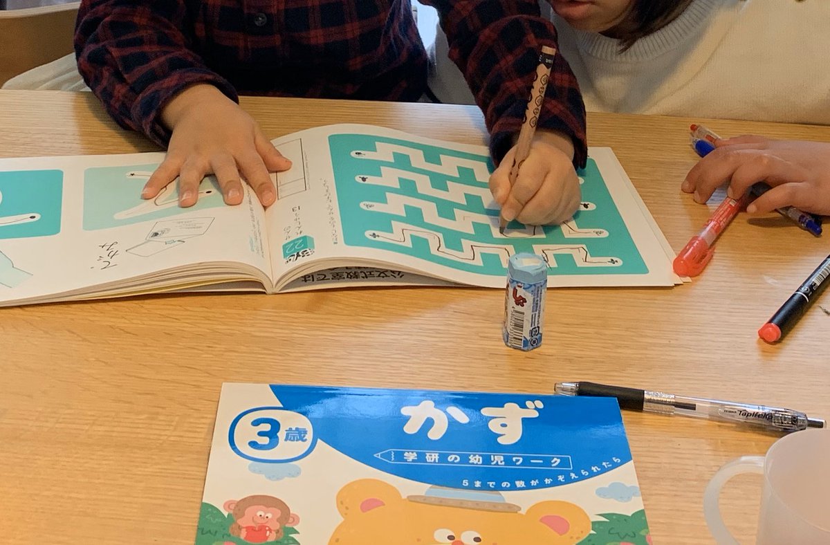 Takahovsky アーネがジージョの運筆ドリルを手伝っていて ドリル 作成者の意図に沿わない 年のいった子ども 大人はしないような鉛筆の動かし方をして 運筆の練習になっていないのを見て