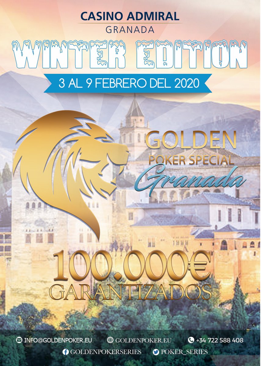 goldengamesint's tweet photo. La primera semana de febrero arrancará la primera etapa de las Golden Poker Special 100.000€ y aprovechamos para anunciar las etapas confirmadas‼️

📆Calendario de eventos:

✅3 al 9 febrero @CasinoAdmGra 

✅6 al 12 julio @CasinoExtremadu 

✅14 al 20 diciembre @CasinoMallorca https://t.co/WVdndET8Ek