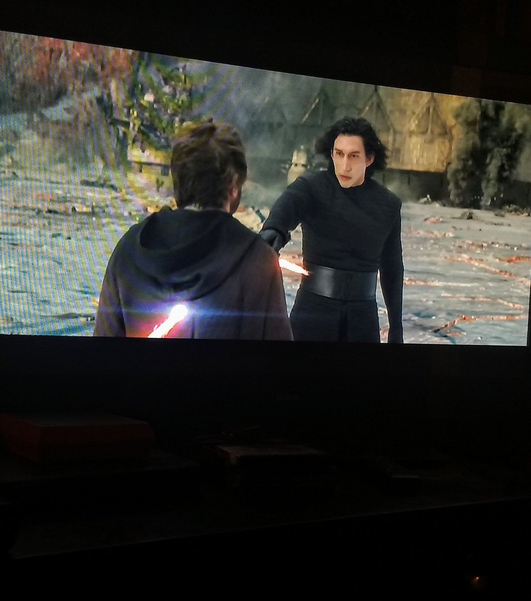 AudreyStar17's tweet photo. Just #watched #TheLastJedi with #myboys. No matter what ya think of it, @HamillHimself is #alegend, & #thisscene makes me cheer, every time lol. #DontfuckwithLuke #JediMaster 💖 #epic #iloveLukeSkywalker #projection #notreallythere Haha silly #KyloRen 😋😆 https://t.co/msXT7mIMnT