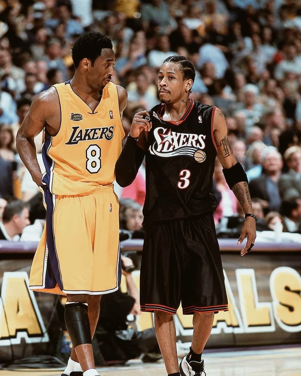 JR0832's tweet photo. I fell in love with basketball watching Allen Iverson and Kobe Bryant. They were the reason I enjoyed the game so much as a kid in the early 2000s. They will forever hold a special place for me. Rest In Peace Kobe Bryant, Rest In Peace, King. Thoughts and prayers to his family 🙏🏼 https://t.co/uvkIYqZLva