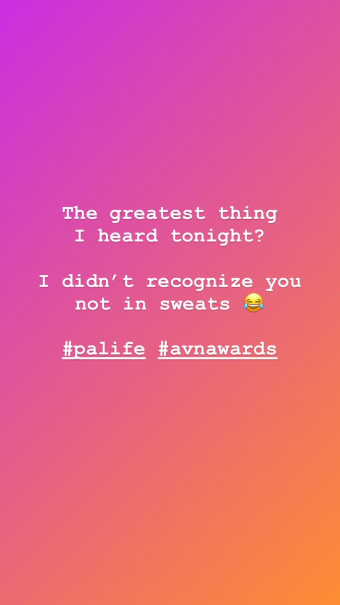 GoodDoBee's tweet photo. Next year Iβm wearing my tank top & Hollister sweat shorts to the awards π€£ #workuniform #setlife #alwayscomfortable #avnawards https://t.co/hQqjpVj0GE