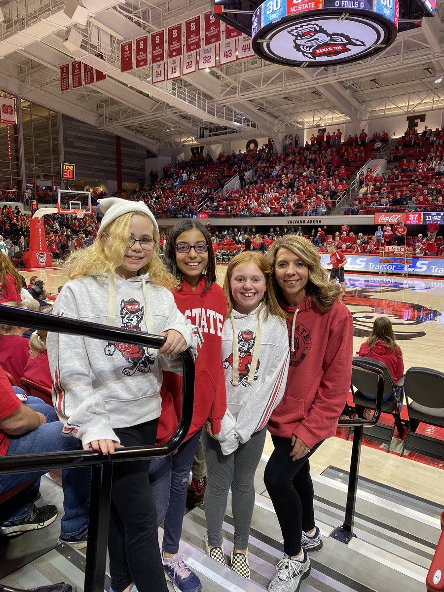 simondssaystch's tweet photo. Great game in Reynolds! Made even sweeter getting to see @Kiaraleslie30 and these precious students of mine! #GoPack #BeatCarolina https://t.co/8EpbVpkwUw