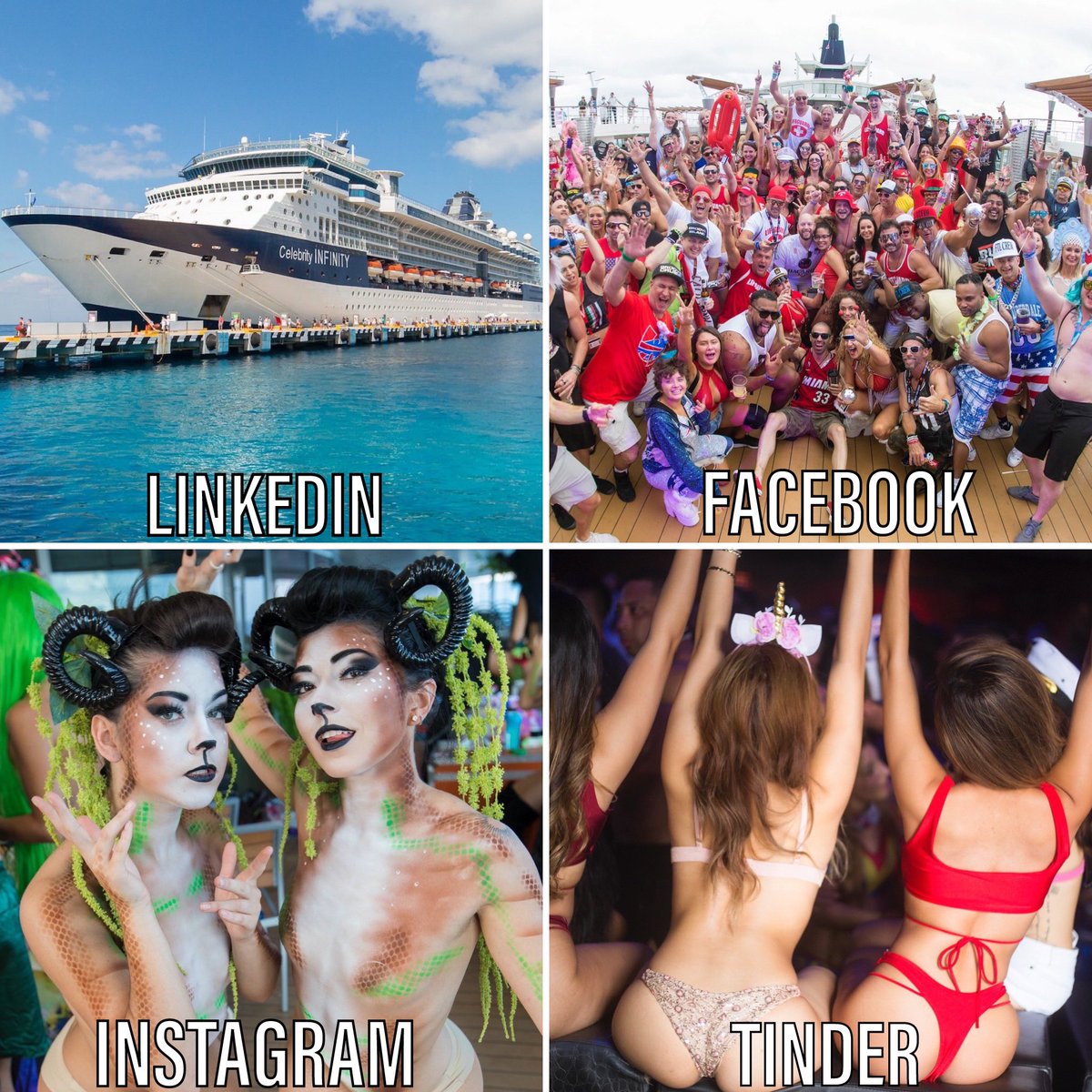 GrooveCruise's tweet photo. The #DollyPartonMemeChallenge, #GrooveCruise version!
π€£
#dollypartonchallenge #dollyparton #dollypartonmeme #linkedin #facebook #instagram #tinder #dankmemes #memes #GrooveCruise #GCFam #GCMIA #GCMIA2020 #GCMIA20 #edmgirls #edmhumor #edmhumour #edmtwitter #electronicmusic #DJs https://t.co/2xcEXaay3A