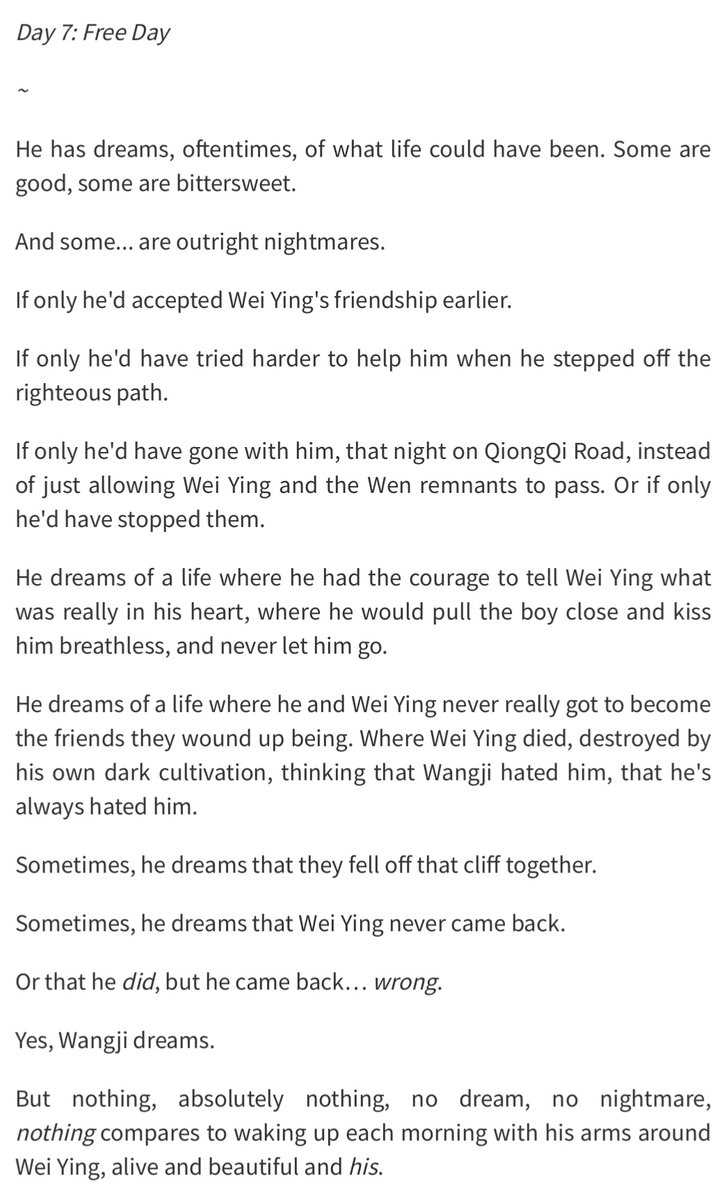 Ella_Yuki's tweet photo. 26.01.20
Retracing the steps of bygone days (and walking into the future)

#TheUntamed / #MDZS / #LanWangji POV / #WangXian / #WangjiWeek2020 / #EllasFiclets https://t.co/5tJoR8az7i