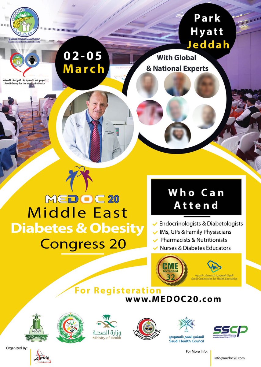 Stay tuned for MEDOC 2020 <a href="/SaudiDiabetes/">الجمعية العلمية السعودية للسكري</a>  <a href="/Profaalshaikh/">أ.د عبدالرحمن الشيخ</a>