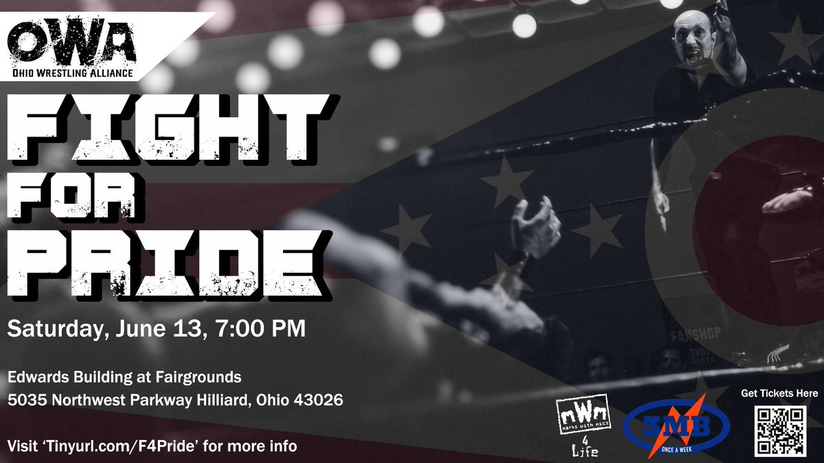 OhioWrestlingA1's tweet photo. This is the one of the most exciting days of the year for wrestling..
No, not the #RoyalRumble. Today is the day #OWA announces its next event!
Join us to #UniteOhio at #Fight4Pride!
Tickets available at: https://t.co/73AQa9EaRI https://t.co/6HKbMO2Meg