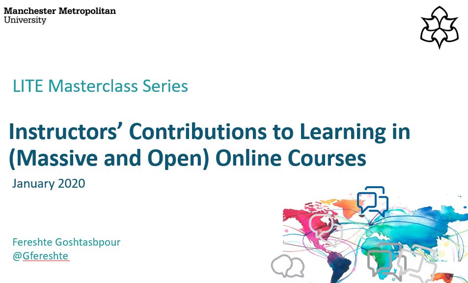 GFereshte's tweet photo. Slides ready for my talk! First time I'm focusing on the implications of my PhD findings for online educators!
#onlineinstructor #moocinstructor #mooceducator https://t.co/HHFcJgwOey
