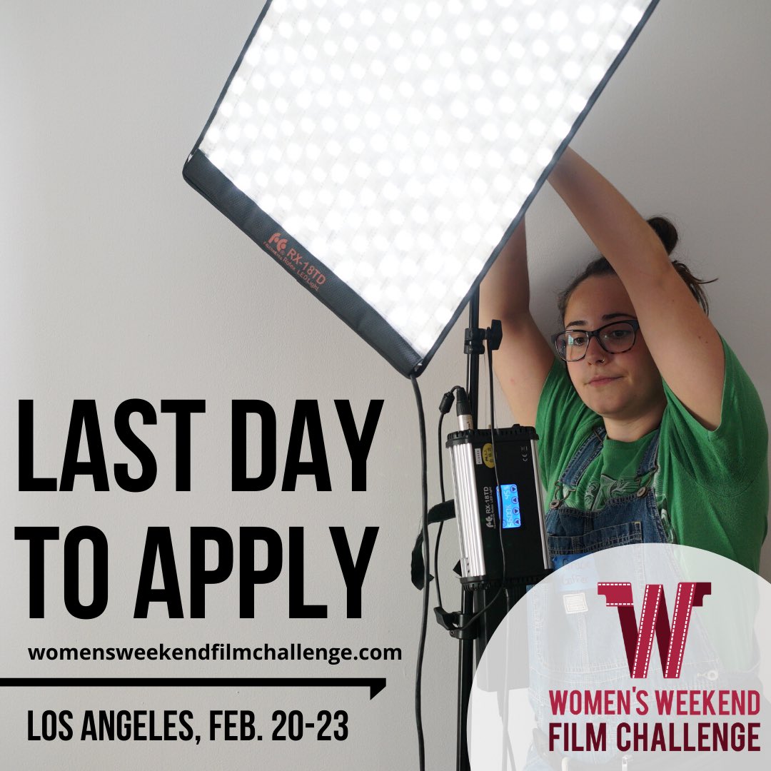 MoonshotOrg's tweet photo. Applications for the LA Women’s Weekend Film Challenge close at 11:59pm PT. We need #gaffers #soundrecordists #boomoperators #editors #assistanteditors #cameraassistants #film #womeninfilm #LosAngeles #LA https://t.co/Q89CS9Bd9s