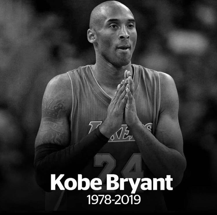 Kobe - you were a true inspiration to me as an athlete. I always admired your professionalism, drive and dedication. Our thoughts are with your loved ones. RIP. 💔