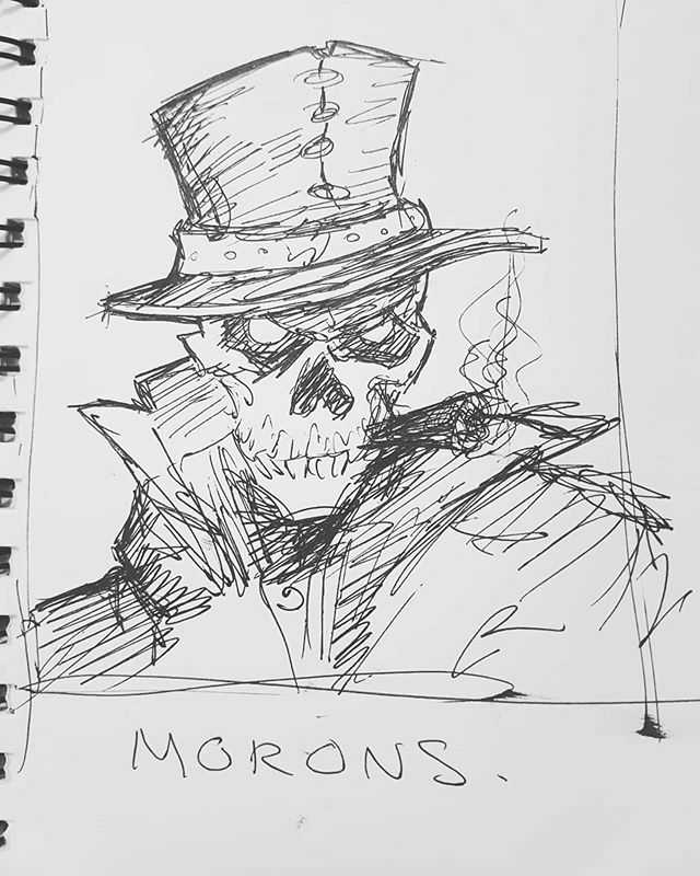 PSILONAUGHT's tweet photo. Goin through old sletchbooks 
Idk if i looked off a reff or what but have a sassy skeleton dood https://t.co/PXXUvKEPGq https://t.co/mdt1mIlzsL
