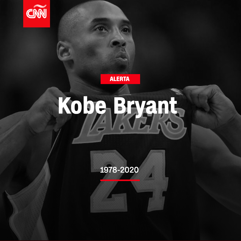 CNNEE's tweet photo. Kobe Bryant ganó 5 campeonatos de la NBA y 2 medallas de oro olímpicas con el baloncesto masculino. Murió este domingo a los 41 años. https://t.co/ZMVfYlOm0K https://t.co/c6NcrDLYeI