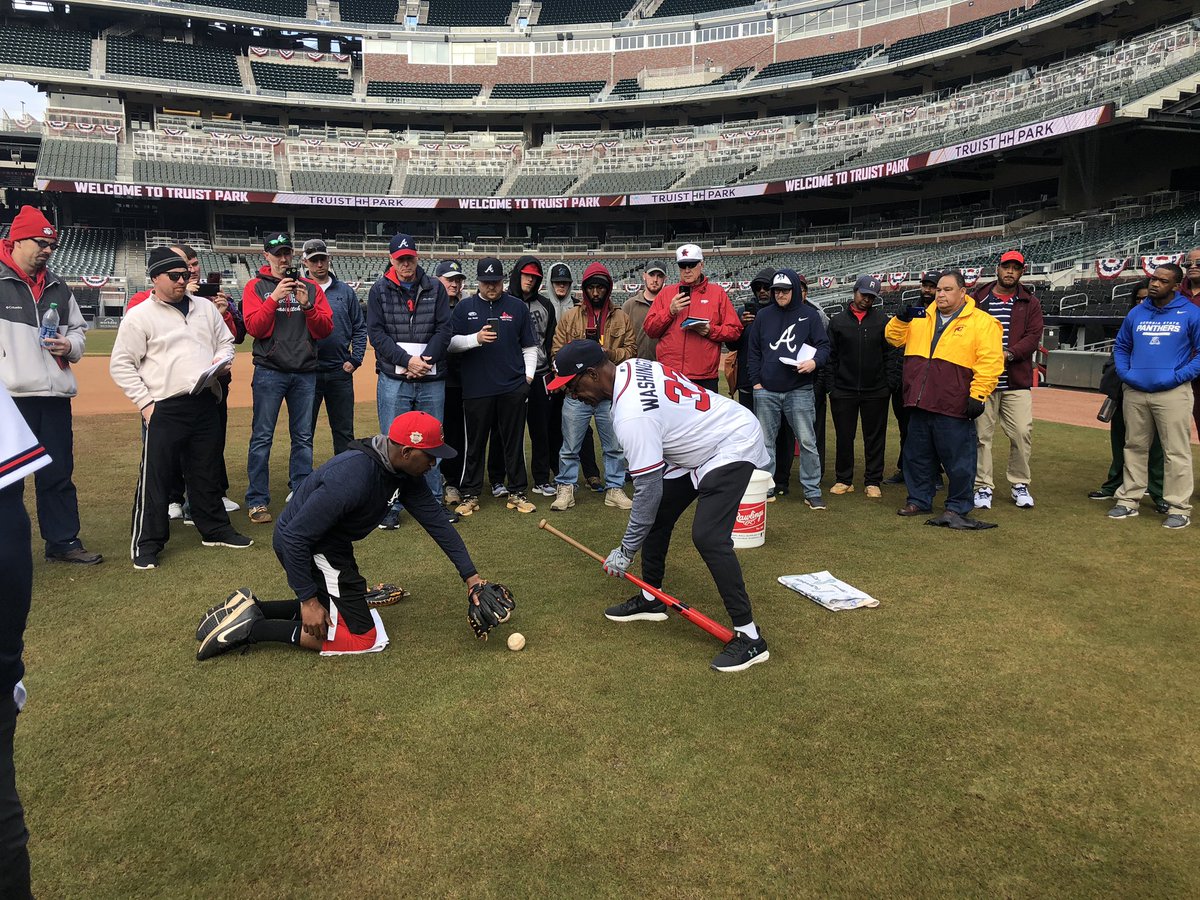nathanvigil's tweet photo. Got to attend the Atlanta Braves coaches clinic today. Thanks to @WestminsterATH for sending me. Great experience. https://t.co/EzfyX6L4nG