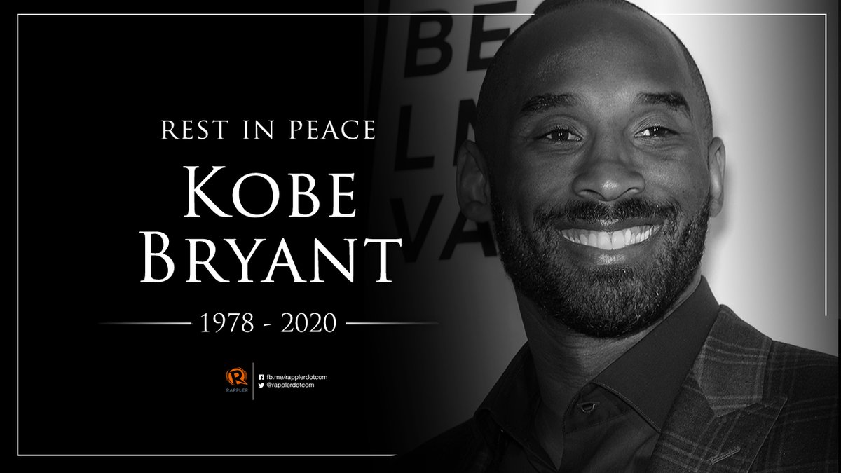 RapplerSports's tweet photo. NBA legend Kobe Bryant died in a helicopter crash in California. He was 41 years old.

Story here: https://t.co/U6DJHMVmYM https://t.co/RQHhhMBZ4S