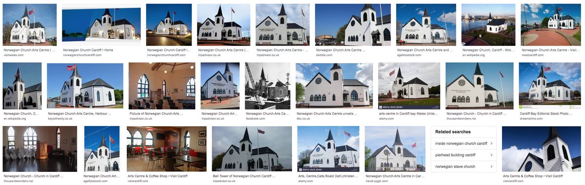 SuperChangoUK's tweet photo. @Stian_K @cardiffcouncil Maybe the lettering is more recent? In a google image search it's about 50/50 with/without writing. @NorwegianChurch can you help? https://t.co/if02PhQHKx