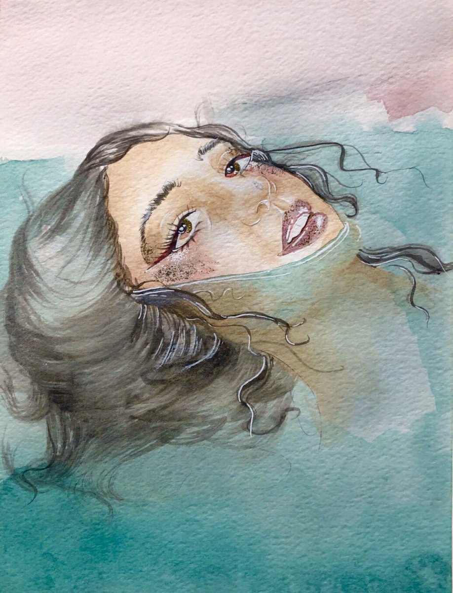how_bluee's tweet photo. If I started offering watercolor commissions for $35 per 9x12 painting would anyone be interested? Examples below https://t.co/W6tVJO62Ms
