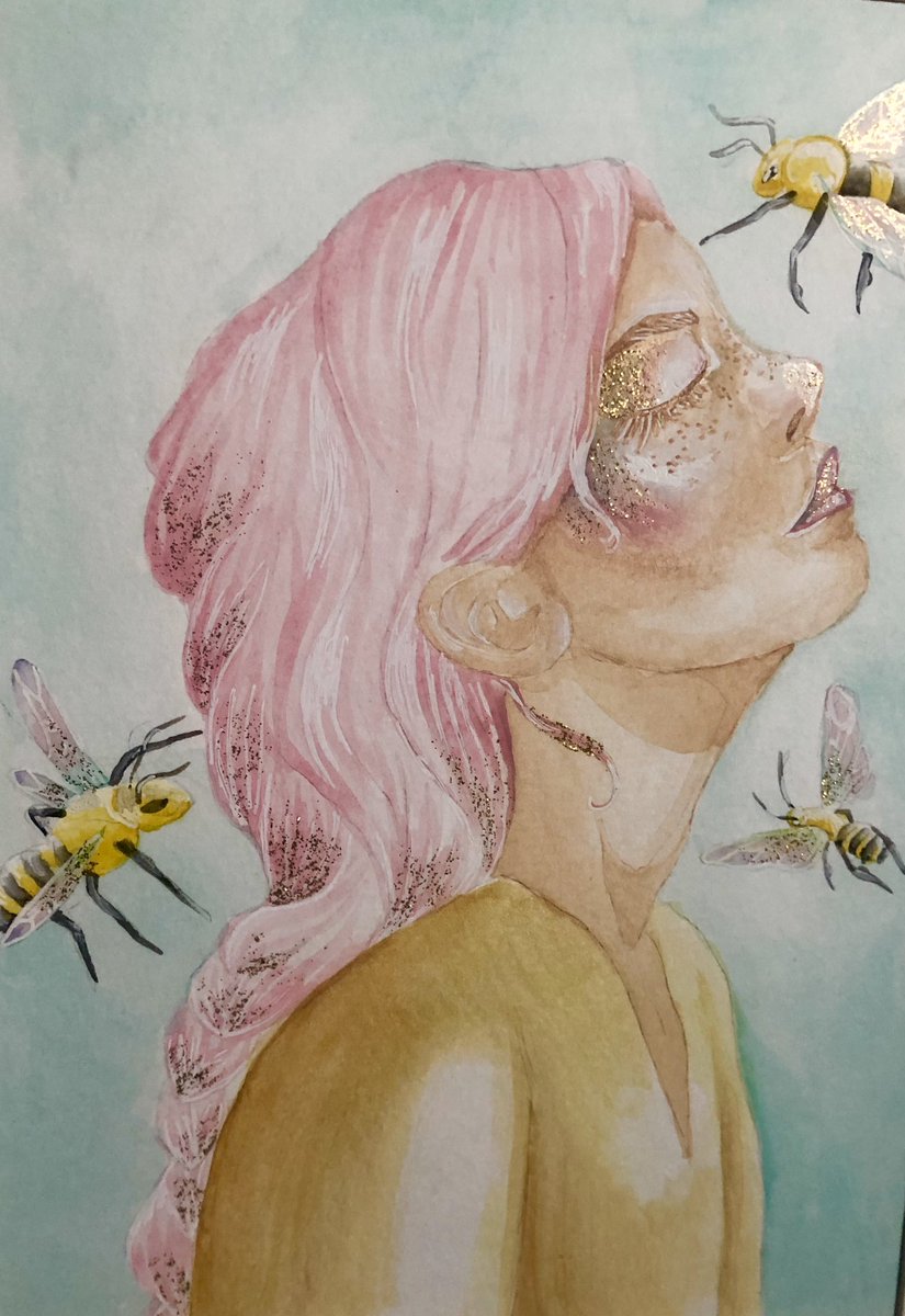 how_bluee's tweet photo. If I started offering watercolor commissions for $35 per 9x12 painting would anyone be interested? Examples below https://t.co/W6tVJO62Ms