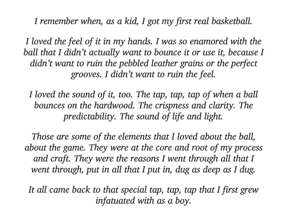 “The sound of life and light.” The opening of Kobe’s book.
